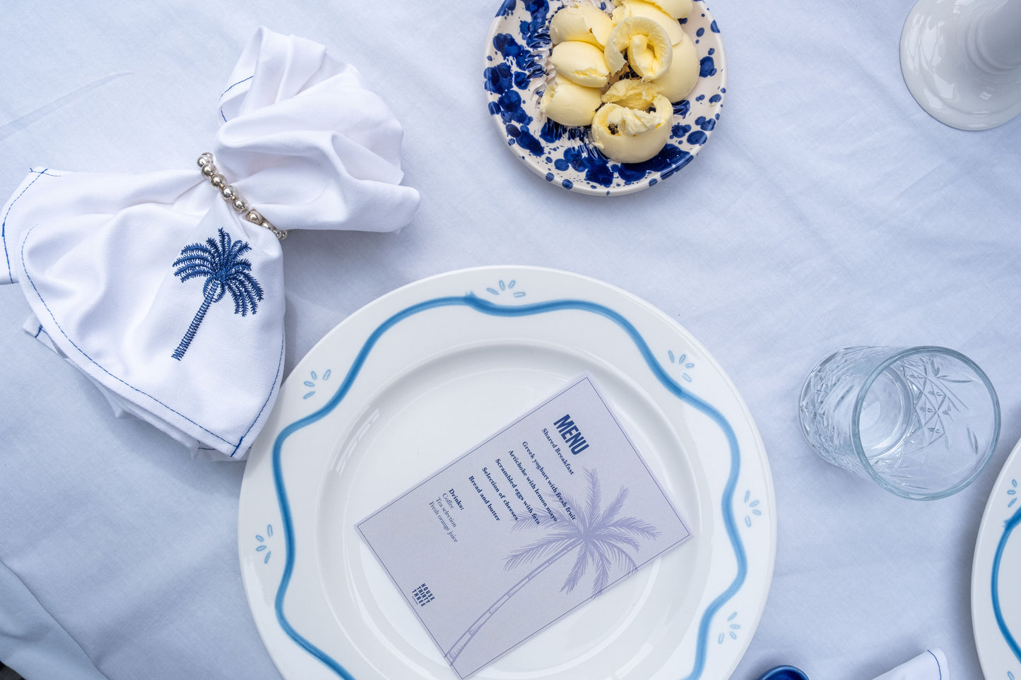 PDF menu design 'Meet Me Under The Palms'