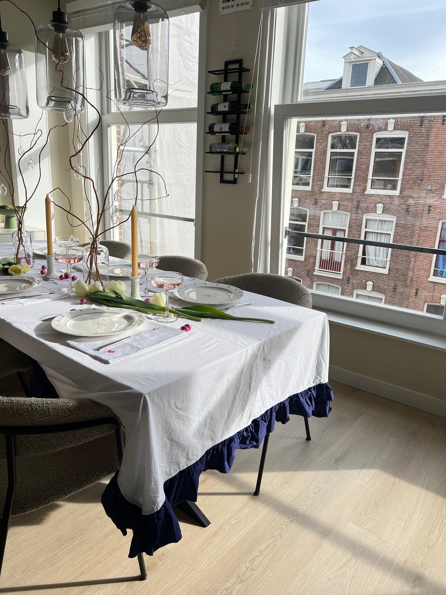 Tablecloth " Blue Charm" 160 x 270 cm