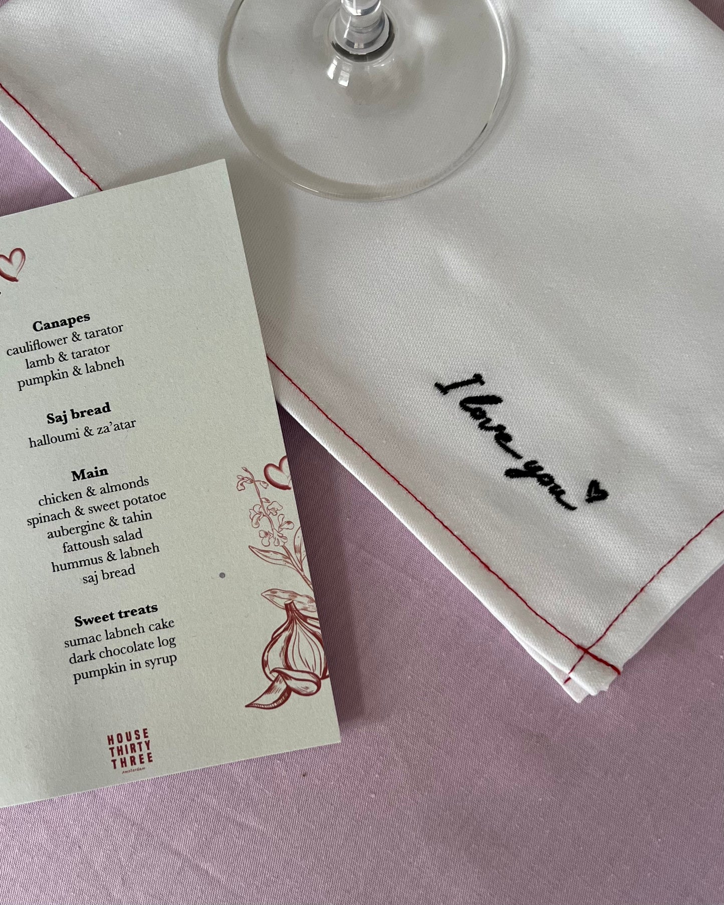 PDF menu design 'Love Is Love'